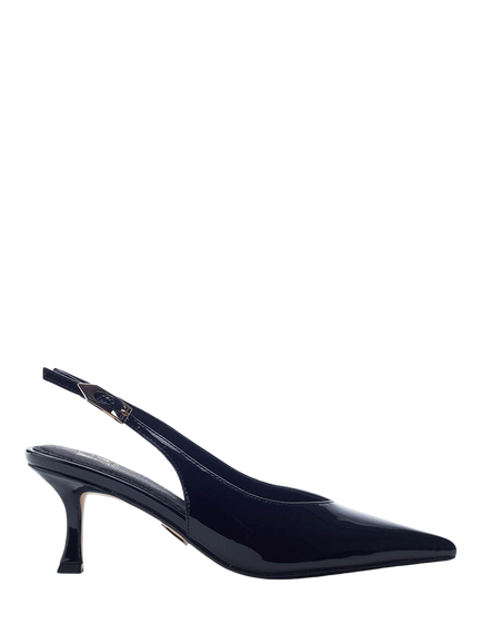 Moda in Pelle Gallia Pointed Toe Slingback Court Shoes, Black