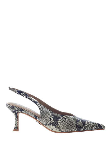 Moda in Pelle Gallia Pointed Toe Slingback Court Shoes, Grey
