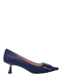 Moda in Pelle Ghiselle Kitten Heel Court Shoes, Navy, Navy