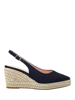 Moda in Pelle Kassani Suede Wedge Heel Espadrilles, Black