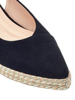 Moda in Pelle Kassani Suede Wedge Heel Espadrilles - view 2, Black