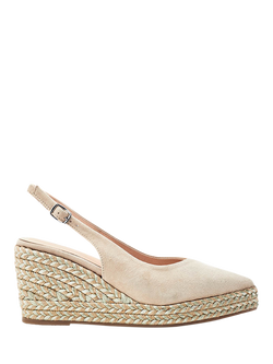 Moda in Pelle Kassani Suede Wedge Heel Espadrilles, Sand