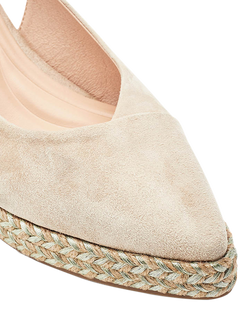 Moda in Pelle Kassani Suede Wedge Heel Espadrilles - view 2, Sand