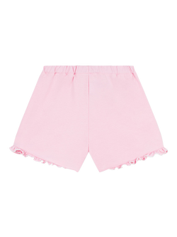 Petit Bateau Kids' Ruffled Hem Lounge Shorts, Pink - view 2, Pink