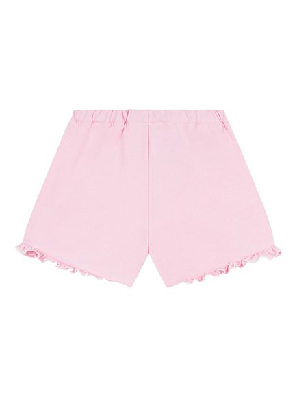 Petit Bateau Kids' Ruffled Hem Lounge Shorts, Pink - view 2, Pink