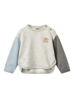 WHEAT Kids' Emery Sweatshirt, Light Grey, Light Melange Grey