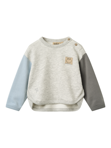 WHEAT Kids' Emery Sweatshirt, Light Grey, Light Melange Grey