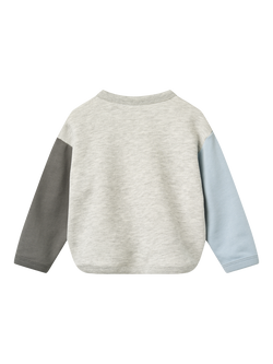 WHEAT Kids' Emery Sweatshirt, Light Grey - view 2, Light Melange Grey