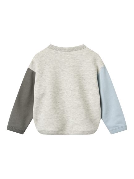 WHEAT Kids' Emery Sweatshirt, Light Grey - view 2, Light Melange Grey
