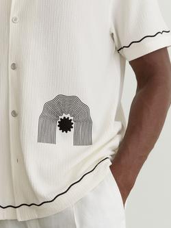 Reiss Solano Short Sleeve Shirt, White - view 2, White