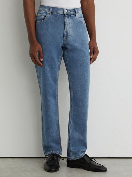 Reiss Bishopsgate Mid-Rise Slim Fit Jeans, Light Blue, Light Blue