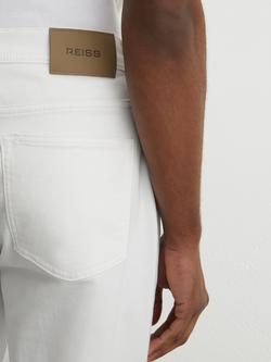 Reiss Bishopsgate Mid-Rise Slim Fit Jeans, White - view 2, White