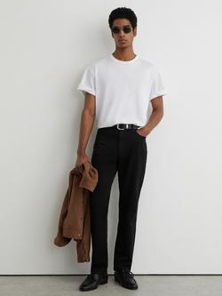 Reiss Bishopsgate Mid-Rise Slim Fit Jeans, Black, Black