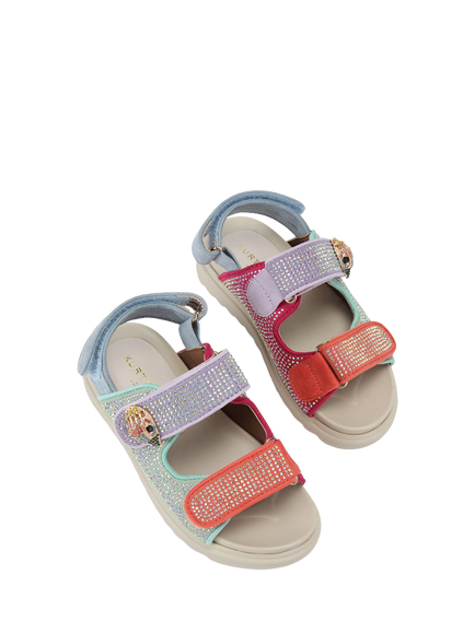 Kurt Geiger London Kids' Mini Orson Open Toe Sandals, Multi - view 2, Multi