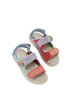 Kurt Geiger London Kids' Mini Orson Open Toe Sandals, Multi - view 2, Multi