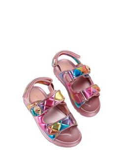 Kurt Geiger London Kids' Mini Orson Open Toe Sandals, Multi - view 2, Multi