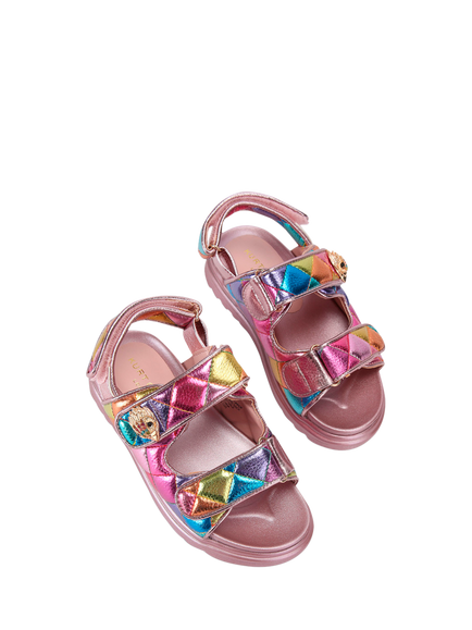 Kurt Geiger London Kids' Mini Orson Open Toe Sandals, Multi - view 2, Multi