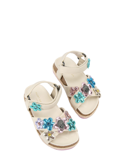 Kurt Geiger London Kids' Kensington Espadrille Sandals - view 2, White/Multi