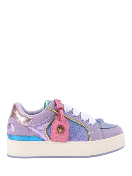 Kurt Geiger London Kids' Southbank Tag Trainers, Purple Lilac, Purple Lilac