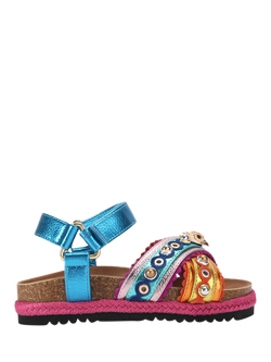 Kurt Geiger London Kids' Mini Kensington Espadrille Sandals, Multi, Multi