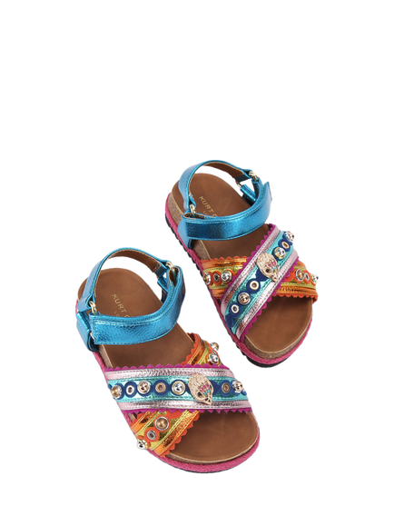 Kurt Geiger London Kids' Mini Kensington Espadrille Sandals, Multi - view 2, Multi