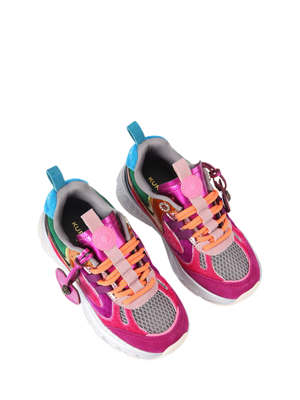 Kurt Geiger London Kids' Mini Kurt Runner Trainers, Multi - view 2, Multi