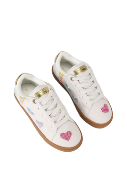 Kurt Geiger London Kids' Mini Lane Heart Trainers, Multi - view 2, Multi