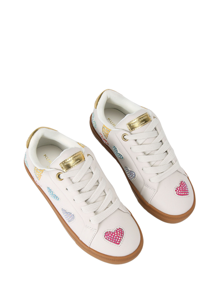 Kurt Geiger London Kids' Mini Lane Heart Trainers, Multi - view 2, Multi