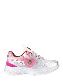 Kurt Geiger London Kids' Mini Kurt Runner Trainers, Silver, Silver