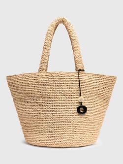 Whistles Straw Tote Bag, Natural, Neutral