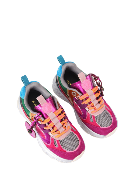 Kurt Geiger London Kids' Mini Kurt Runner Trainers, Multi - view 2, Multi