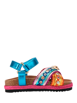 Kurt Geiger London Kids' Mini Kensington Espadrille Sandals, Multi, Multi