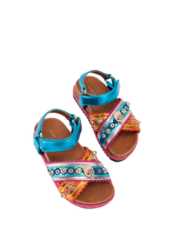 Kurt Geiger London Kids' Mini Kensington Espadrille Sandals, Multi - view 2, Multi