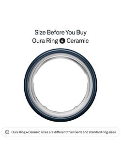 Oura Ring 4 Ceramic Health & Fitness Tracker Smart Ring - view 2, Midnight