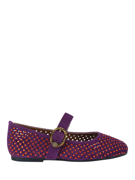 Kurt Geiger London Kids' Mayfair Ballet Flats, Purple Mid, Purple