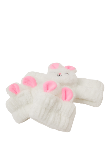 Angels by Accessorize Kids' Bunny Wash Band Set, White - view 2, White