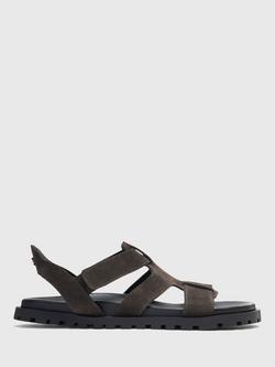 Whistles Freya Fisherman Leather Sandals, Grey