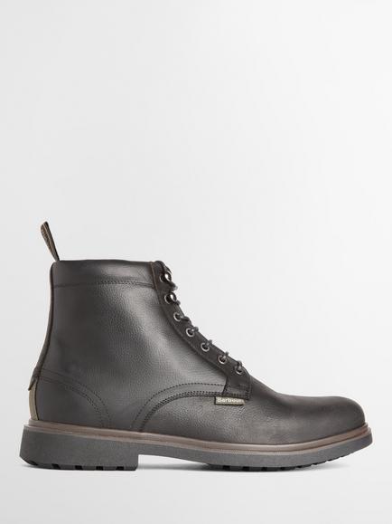 Barbour Bellister Leather Derby Boots, Black, Black