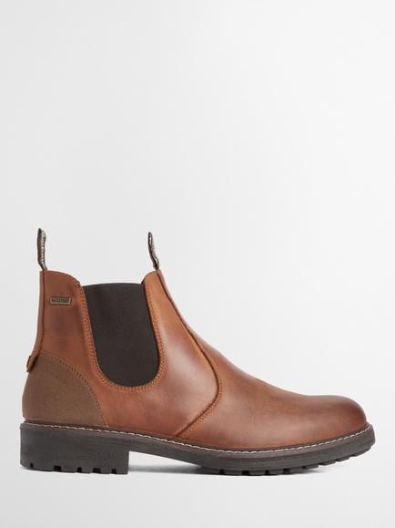 Barbour Embleton Leather Waterproof Chelsea Boots, Teak, Teak