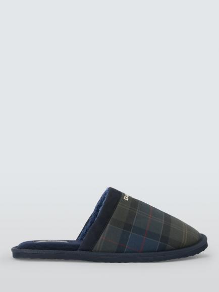 Barbour Everitt Tartan Mule Slippers, Shadow Tartan, Shadow Tartan