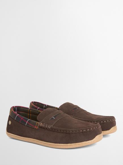 Barbour Albert Penny Slippers, Brown - view 2, Brown
