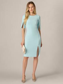Adrianna Papell Faux Pearl Trim Sheath Dress, Clear Sky, Clear Sky