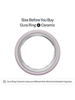 Oura Ring 4 Ceramic Health & Fitness Tracker Smart Ring - view 2, Petal