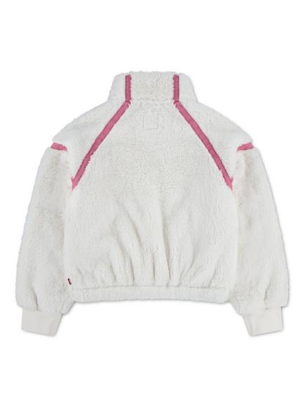 Levi's Kids' Sherpa Half Zip Logo Fleece, Wild Rose - view 2, Wild Rose