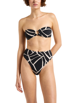 JETS Bonita Bandeau Bikini Top, Black, Black