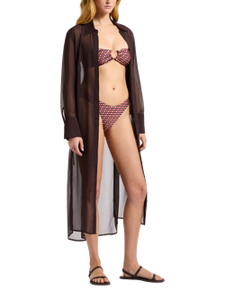 JETS Jetset Maxi Shirt Dress, Chocolate - view 2, Chocolate