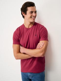 Crew Clothing Cotton Regular Fit Short Sleeve Crew Neck T-Shirt, Red Wine, Red Wine