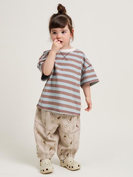 Claude & Co Baby Rex Cotton Ice Cream Print Trousers, Beige, Neutrals