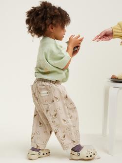 Claude & Co Baby Rex Cotton Ice Cream Print Trousers, Beige - view 2, Beige