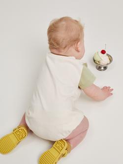 Claude & Co Baby Devon Cotton Colour Block Romper, Pistachio - view 2, Pistachio